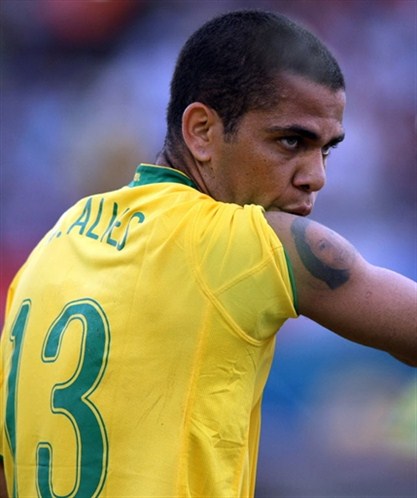 Tatouage de Daniel Alves, joueur du Brésil