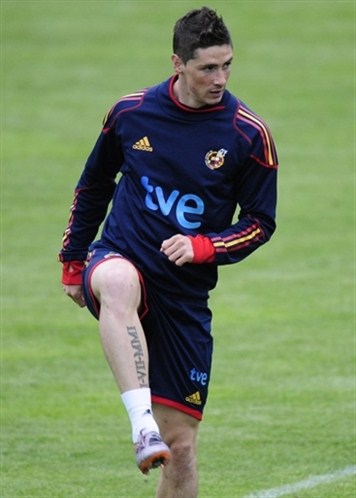 Tatouage de Fernando Torres, joueur de l'Espagne