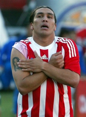 Tatouage de Salvador Cabanas joueur du Paraguay