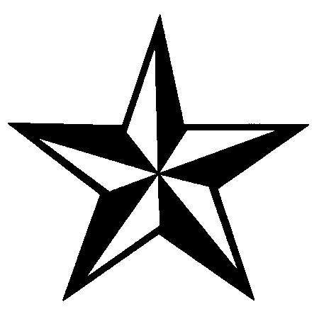 Modèle de tatouage d'étoile militaire