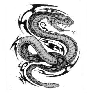 Modele de tatouage de serpent tribal