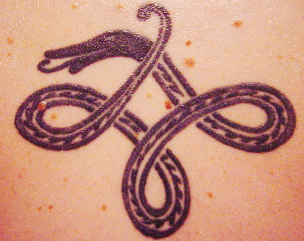 Modèle de tatouage de serpent celtique