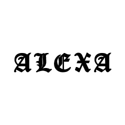Modèle tatouage prénom Alexa