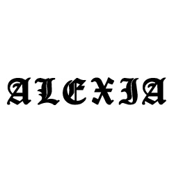 Modèle tatouage prénom Alexia