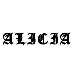 Modèle tatouage prénom Alicia