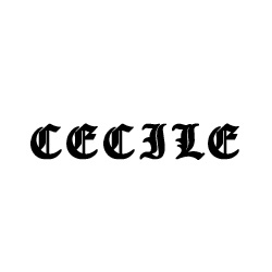 Modèle tatouage prénom Cecile
