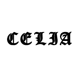 Modèle tatouage prénom Celia