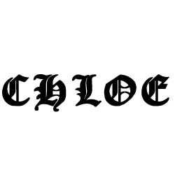 Modèle tatouage prénom Chloe