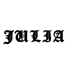 Modèle tatouage prénom Julia