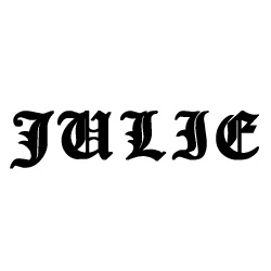 Modèle tatouage prénom Julie