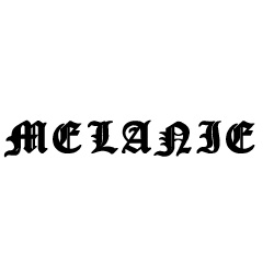 Modèle tatouage prénom Melanie