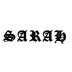 Modèle tatouage prénom Sarah