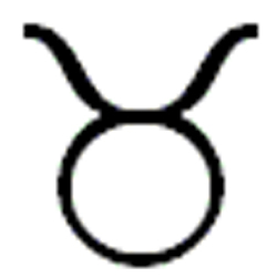 Modèle de tatouage du signe taureau