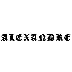 Modèle de tatouage prénom Alexandre
