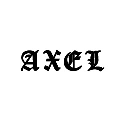 Modèle de tatouage prénom Axel