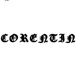 Modèle de tatouage prénom Corentin