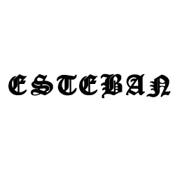 Modèle de tatouage prénom Esteban
