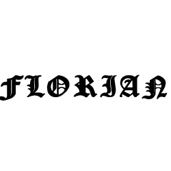 Modèle de tatouage prénom Florian