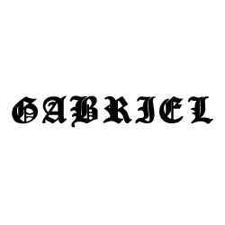Modèle de tatouage prénom Gabriel