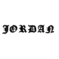Modèle de tatouage prénom Jordan