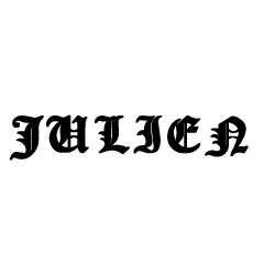 Modèle de tatouage prénom Julien