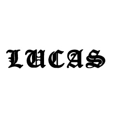Modèle de tatouage prénom Lucas