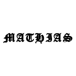 Modèle de tatouage prénom Mathias