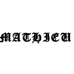 Modèle de tatouage prénom Mathieu