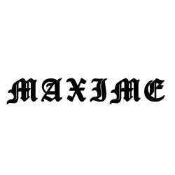 Modèle de tatouage prénom Maxime