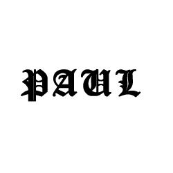 Modèle de tatouage prénom Paul