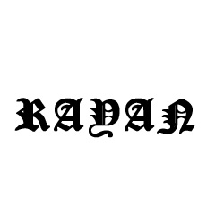 Modèle de tatouage prénom Rayan