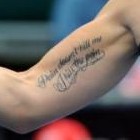 Tatouage de Svetlana Kuznetsova en détail