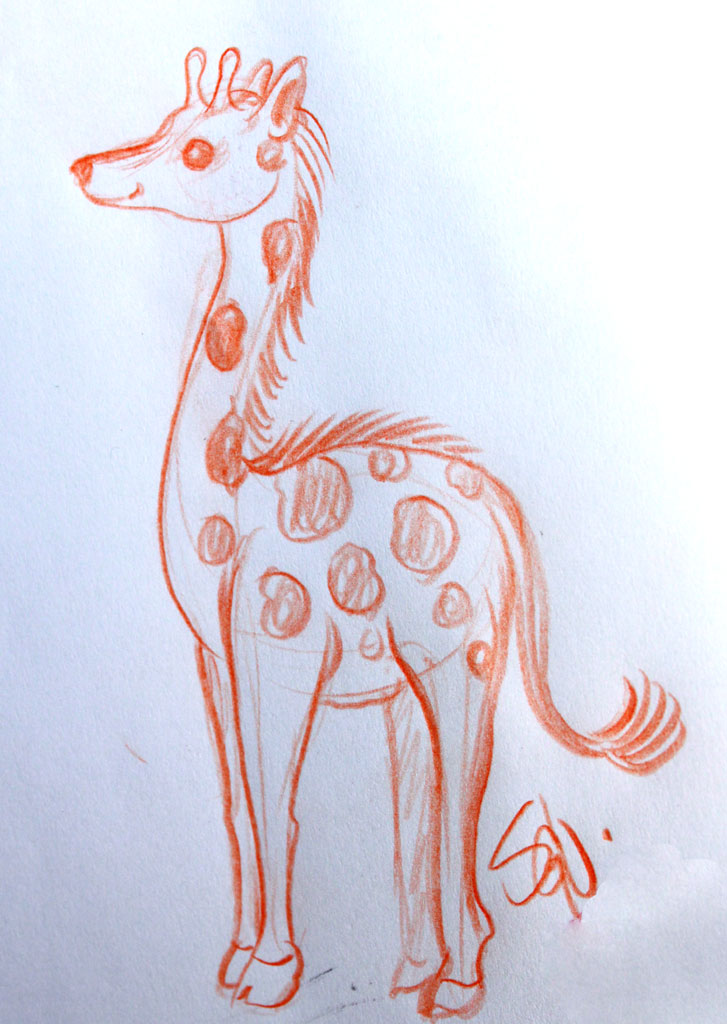 dessin girafe by scott verdhoen