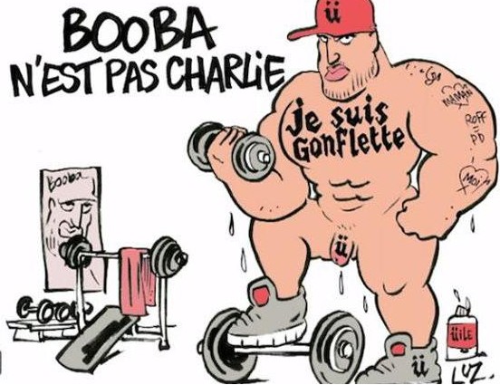 Le dessin de Luz qui a fait polémique : Booba n'est pas Charlie : "je suis gonflette"