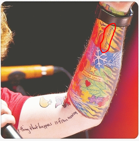 Tatouage Ed Sheeran sur les avants bras